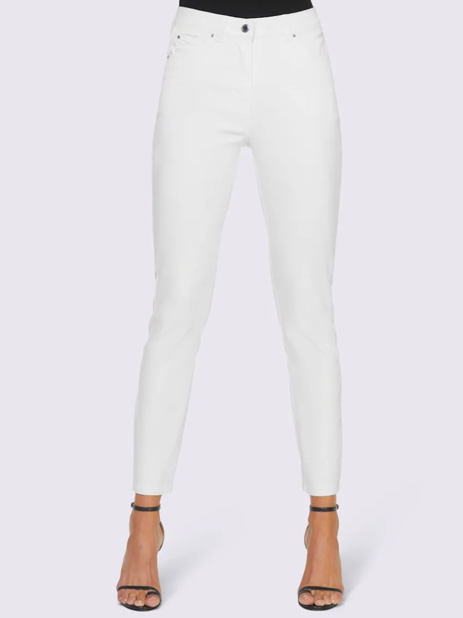 Jean 7/8 slim fit taille haute effet ventre plat