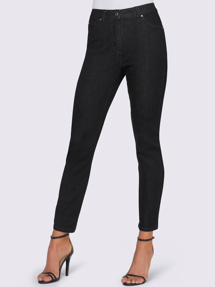Jean 7/8 slim fit taille haute effet ventre plat