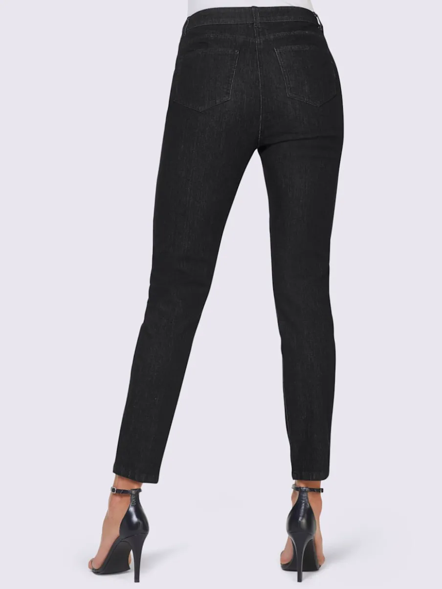 Jean 7/8 slim fit taille haute effet ventre plat