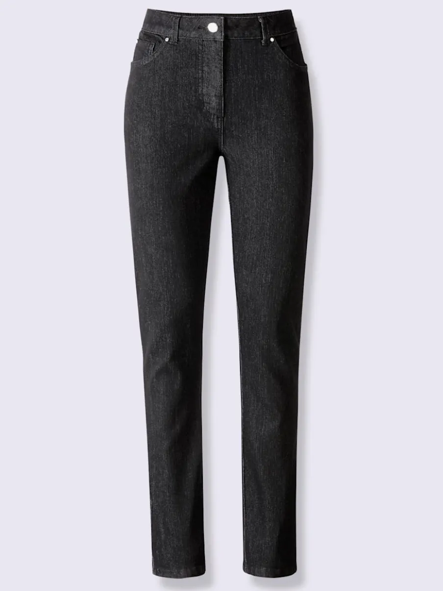 Jean 7/8 slim fit taille haute effet ventre plat
