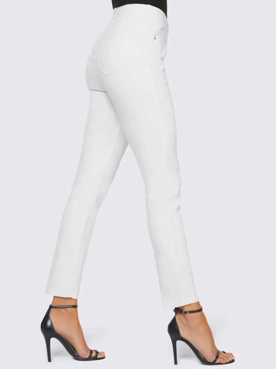 Jean 7/8 slim fit taille haute effet ventre plat