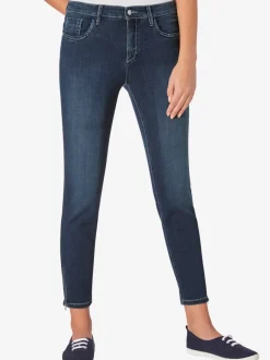 Jean stretch coupe féminine 5 poches avec glissière fantaisie