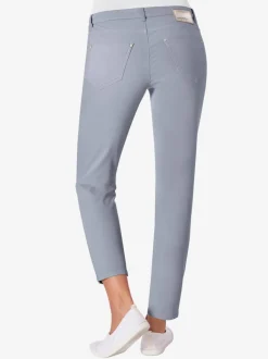 Jean stretch coupe féminine 5 poches avec glissière fantaisie
