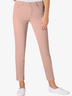 Jean stretch coupe féminine 5 poches avec glissière fantaisie