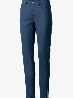Jean stretch coupe féminine 5 poches avec glissière fantaisie
