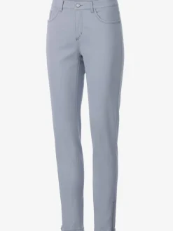 Jean stretch coupe féminine 5 poches avec glissière fantaisie