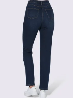 Jean taille haute avec ceinture élastique intégrée et poches