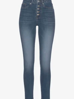 Jean taille haute jegging taille haute avec boutons