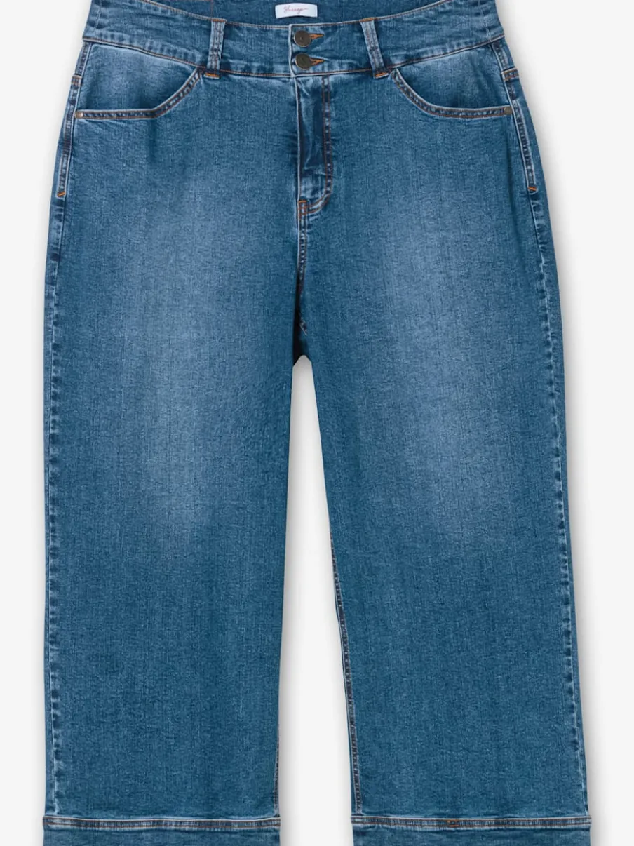 Jean 7/8 taille étroite et cuisses fortes