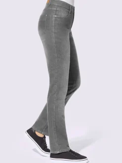 Jean thermique avec doublure douce et ceinture gainante