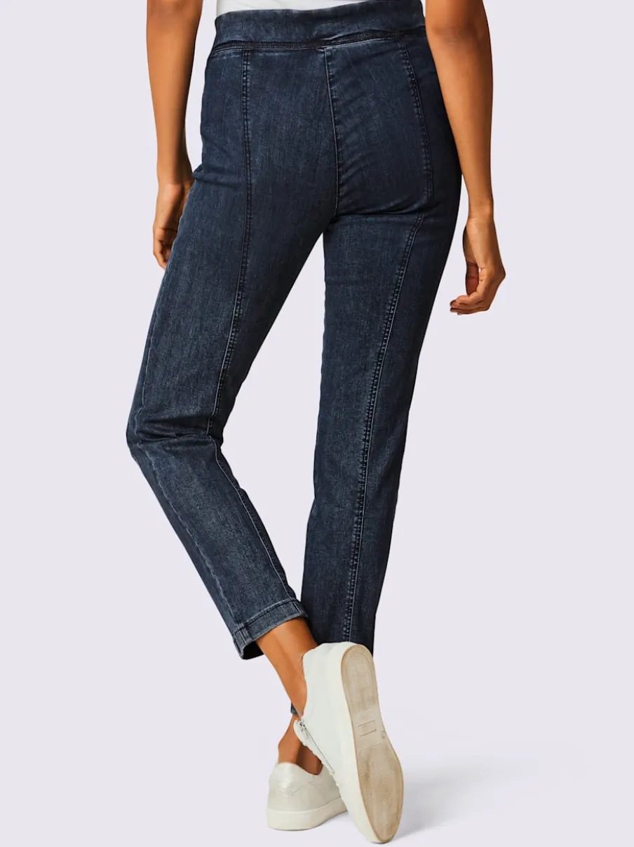 Jean très extensible avec ceinture élastique intérieure raffinée