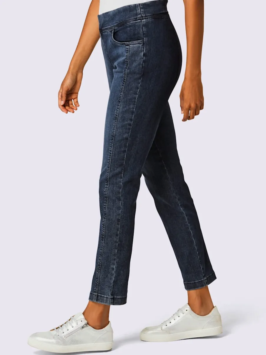 Jean très extensible avec ceinture élastique intérieure raffinée