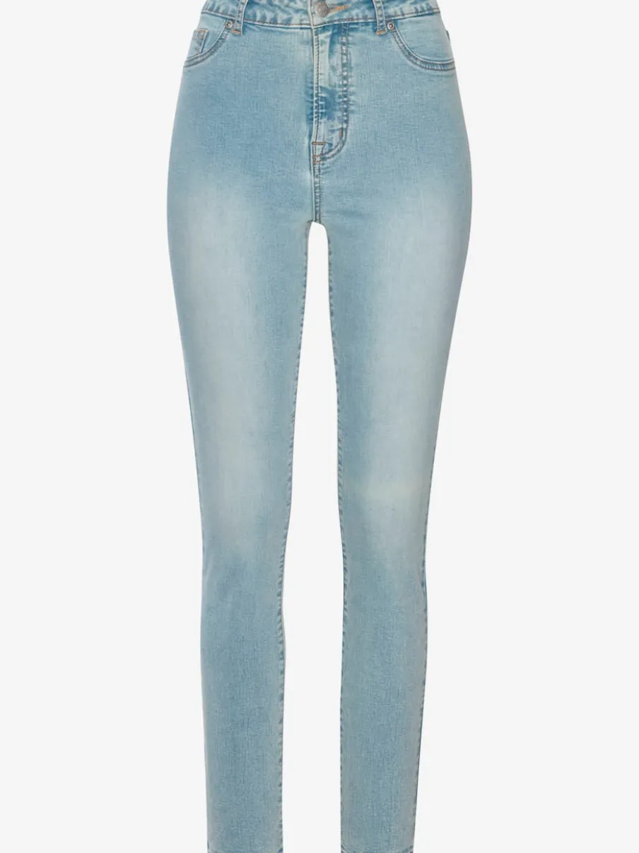 Jegging skinny taille haute en jean extensible avec 5 poches