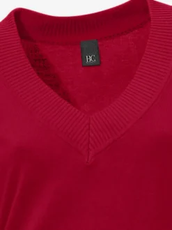 Jolis pulls basiques en coton à encolure en v.