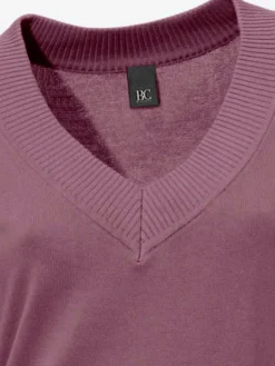 Jolis pulls basiques en coton à encolure en v.