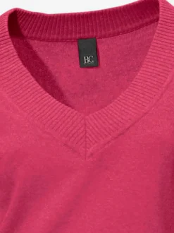 Jolis pulls basiques en coton à encolure en v.