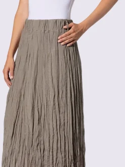Jupe ample en tissu fluide avec effet froissé élégant