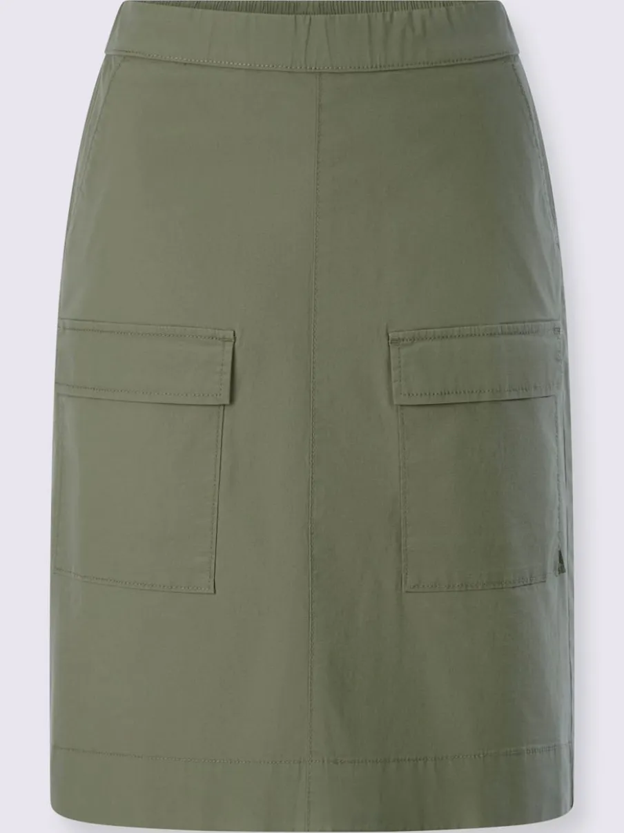 Jupe cargo décontractée avec poches classiques et ceinture élastique
