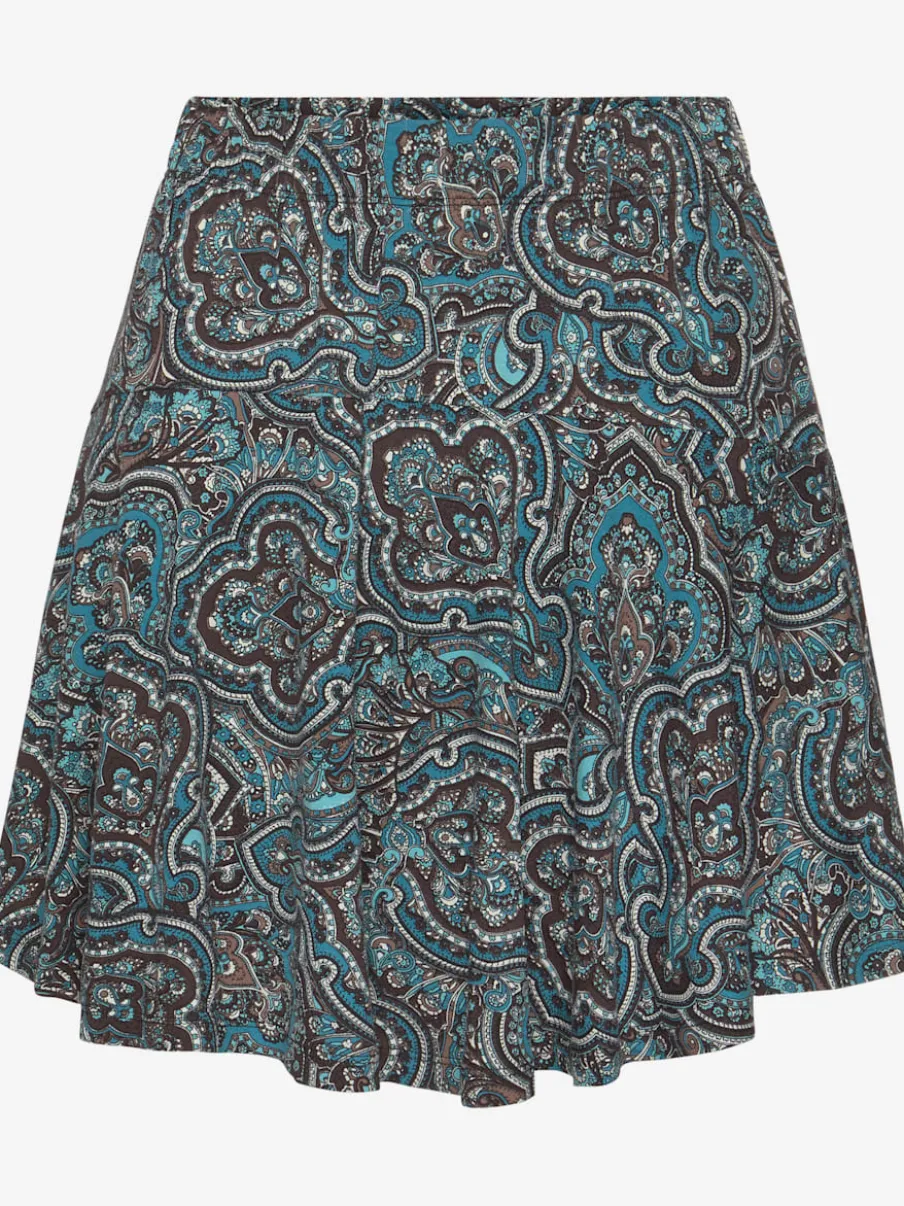 Jupe-culotte avec ceinture élastique et imprimé coloré