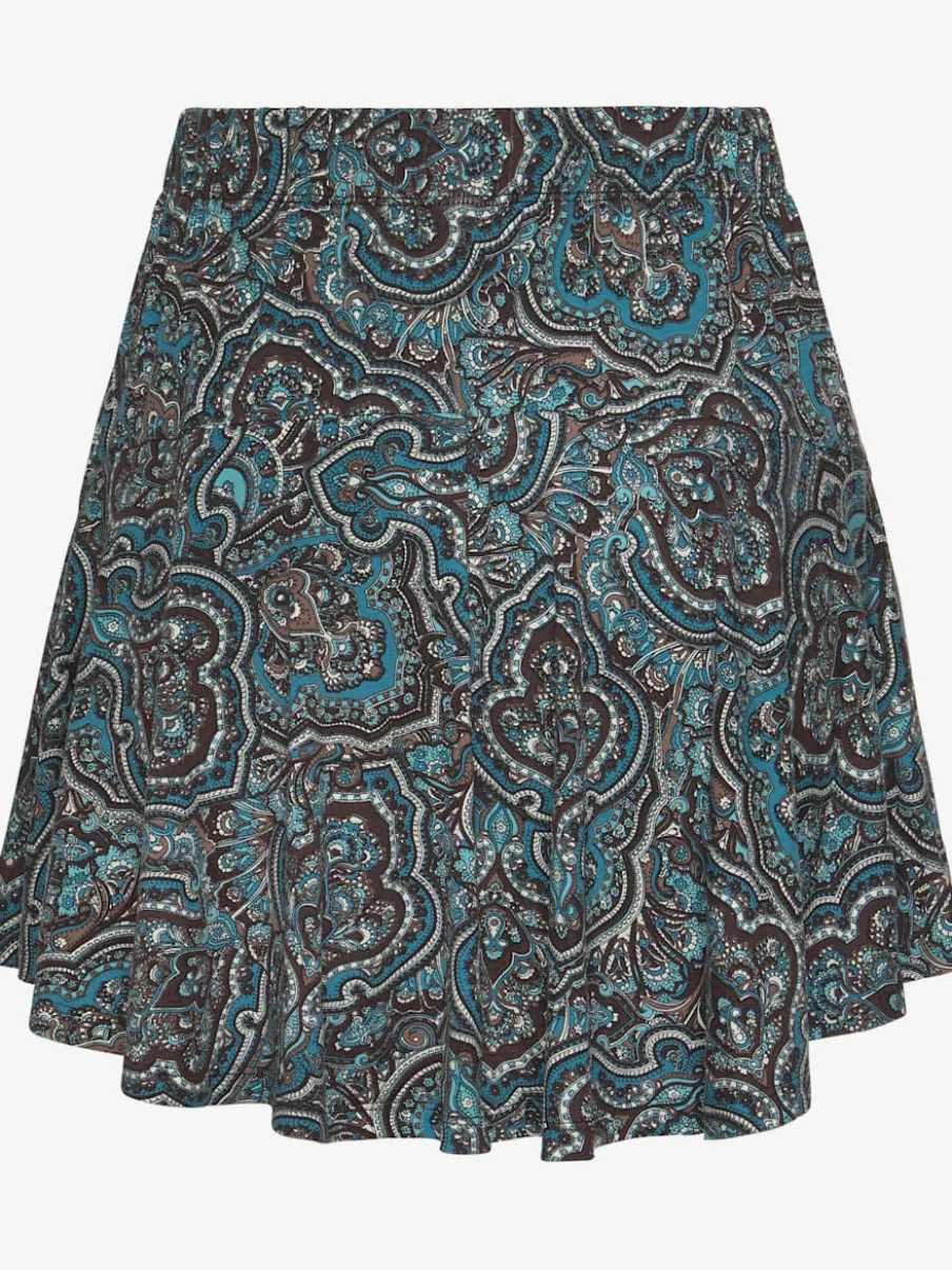 Jupe-culotte avec ceinture élastique et imprimé coloré