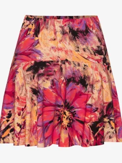 Jupe-culotte avec short intégré et imprimé floral unique