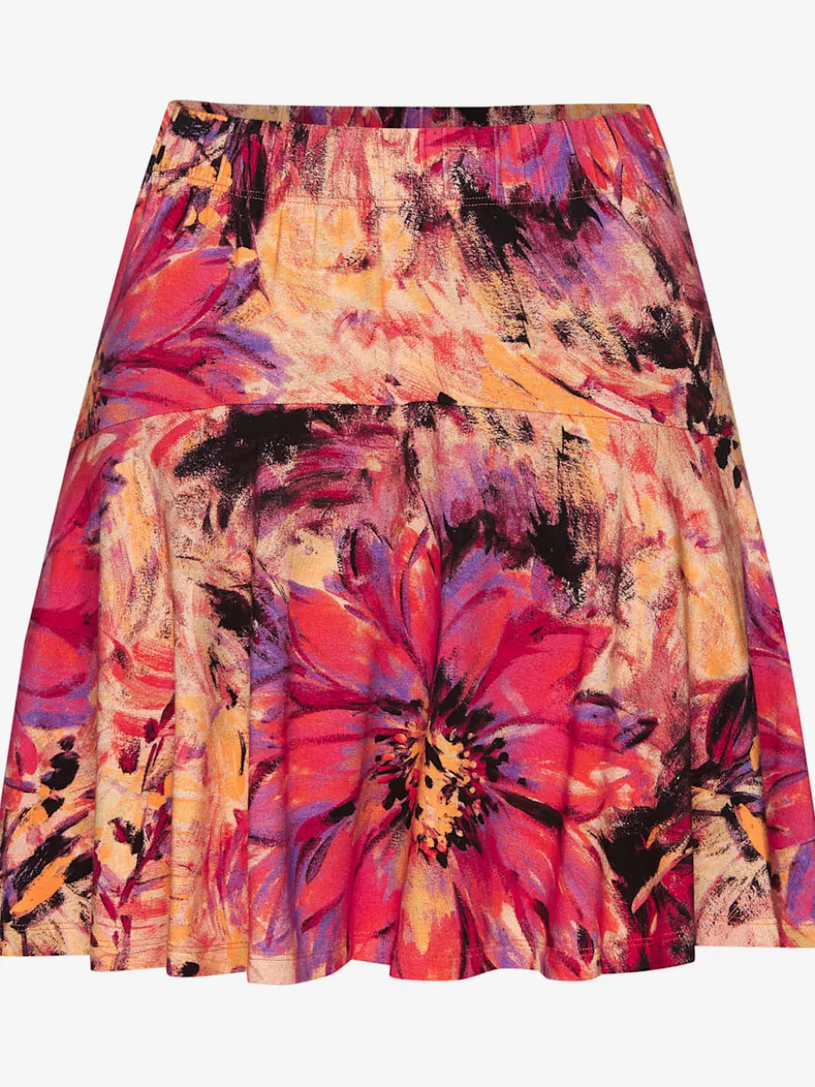 Jupe-culotte avec short intégré et imprimé floral unique
