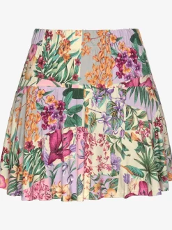Jupe-culotte à ceinture élastique avec motif floral et coupe évasée
