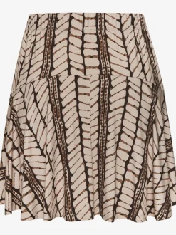 Jupe-culotte à ceinture élastique avec short intégré et coupe évasée