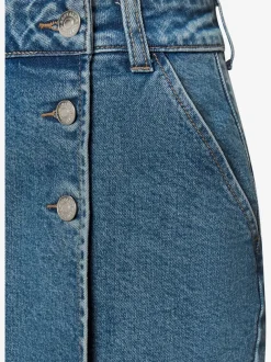 Jupe-culotte en denim avec glissière dissimulée et poches pratiques