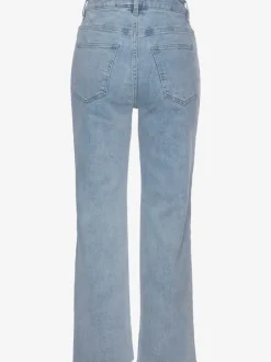 Jupe-culotte en jean à jambes évasées cinq poches
