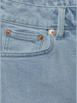 Jupe-culotte en jean à jambes évasées cinq poches