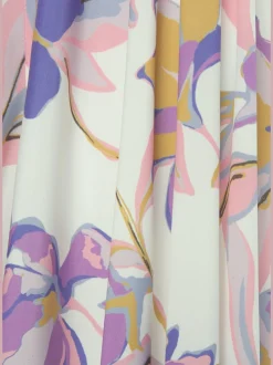 Jupe-culotte imprimée avec jambes extra-larges et matière fluide
