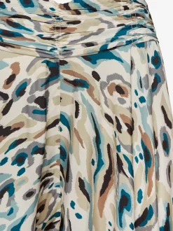 Jupe-culotte à jambes extra-larges avec imprimé fluide