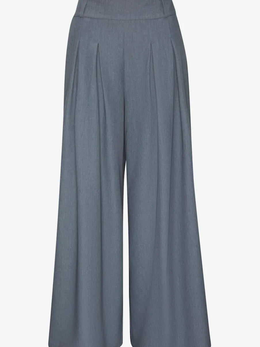 Jupe-culotte pantalon avec élastique et plis creux extra-larges
