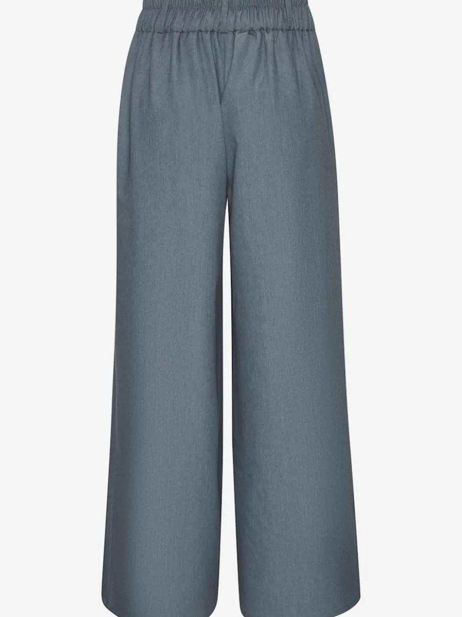 Jupe-culotte pantalon avec élastique et plis creux extra-larges