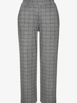 Jupe-culotte 7/8 taille haute à jambes droites et motifs graphiques