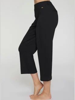 Jupe-culotte 7/8 taille haute à jambes droites et motifs graphiques
