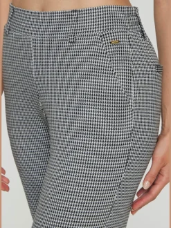 Jupe-culotte 7/8 taille haute à jambes droites et motifs graphiques
