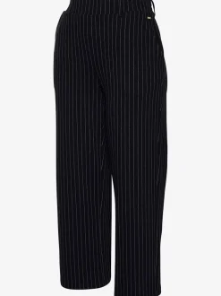 Jupe-culotte 7/8 taille haute à jambes droites et motifs graphiques