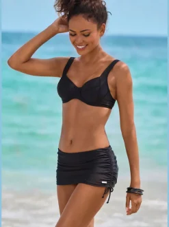 Jupe de plage réglable avec fronces en polyamide recyclé