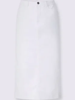 Jupe en jean avec ceinture fermeture et dentelle