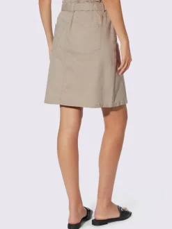 Jupe en jean avec ceinture à nouer et poches