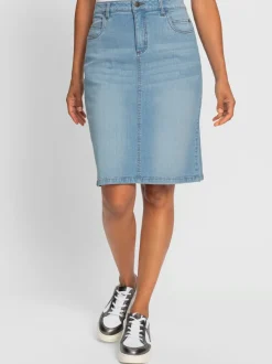 Jupe en jean avec poches et taille ajustée