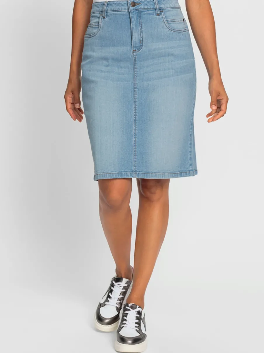 Jupe en jean avec poches et taille ajustée