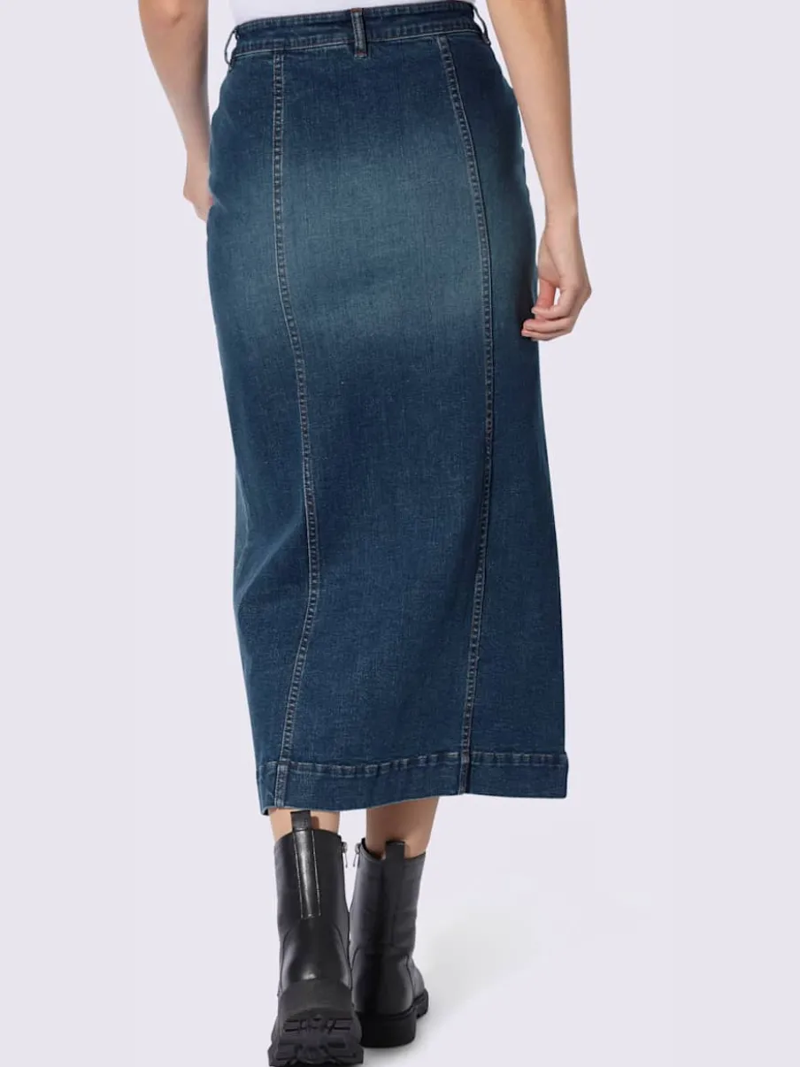Jupe en jean délavé tendance