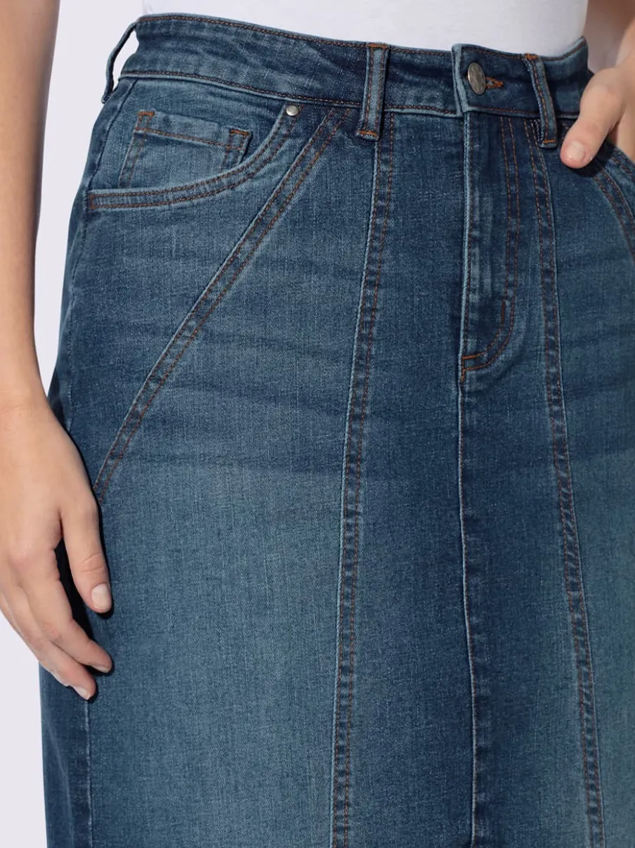 Jupe en jean délavé tendance