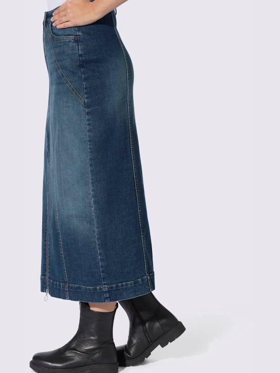 Jupe en jean délavé tendance