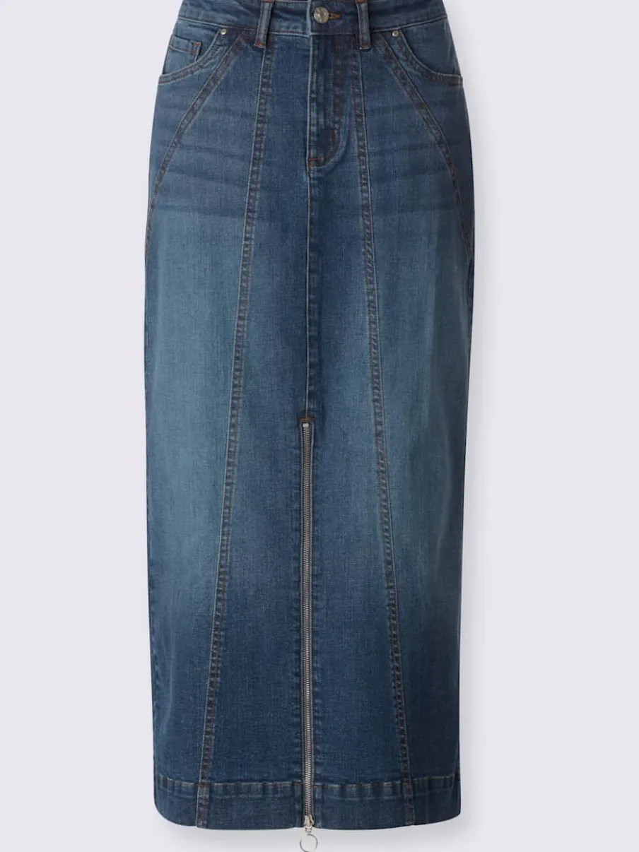 Jupe en jean délavé tendance