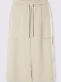 Jupe en jersey avec ceinture élastique et poches plaquées