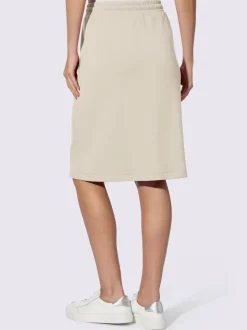 Jupe en jersey avec ceinture élastique et poches plaquées